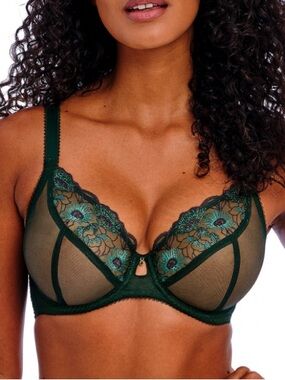FREYA Loveland Bra Underwire Plunge Various Sizes NWT Emerald Green Lingerie